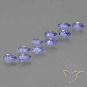 Gemme di Tanzanite Intenso Viola Blu naturale da 2.17 ct, Forma a pera, VS