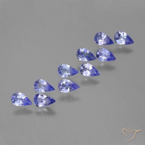 2.00ctw Naturale Intenso Viola Blu Tanzanite, Forma a pera, VS