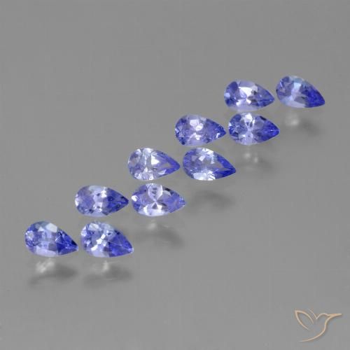 2.09ctw Naturale Intenso Viola Blu Tanzanite, Forma a pera, VS