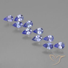 Gemme di Tanzanite Intenso Viola Blu naturale da 1.96 ct, Forma a pera, VS