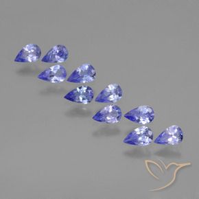 Gemme di Tanzanite Intenso Viola Blu naturale da 2.09 ct, Forma a pera, VS