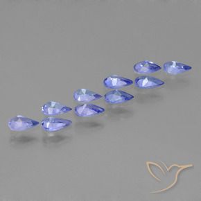 Gemme di Tanzanite Intenso Viola Blu naturale da 2.09 ct, Forma a pera, VS