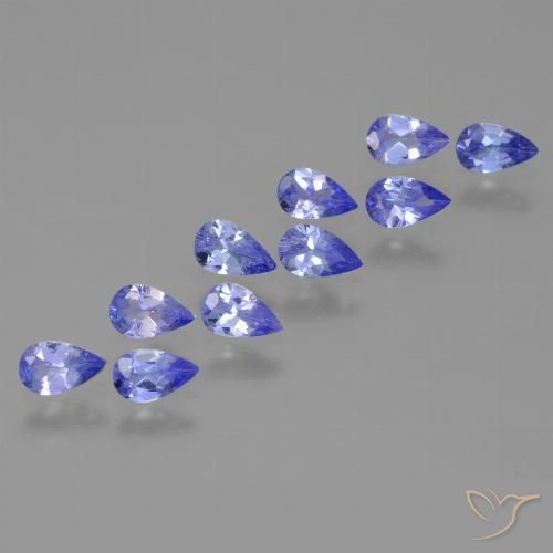 1.99ctw Naturale Blu elettrico Tanzanite, Forma a pera, VS