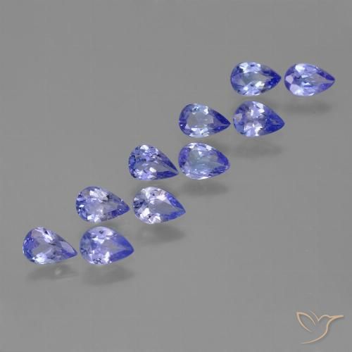 3.06ctw Naturale Intenso Viola Blu Tanzanite, Forma a pera, VS