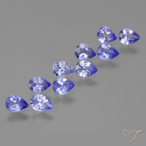 2.55ctw Naturale Intenso Viola Blu Tanzanite, Forma a pera, VS