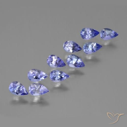 2.60ctw Naturale Intenso Viola Blu Tanzanite, Forma a pera, VS