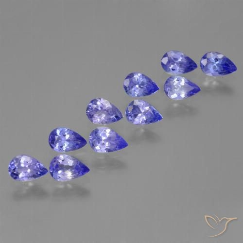 Tanzanite naturale blu da 3,77 ct, taglio a pera, VS