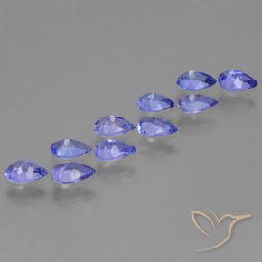 Tanzanite naturale blu da 3,77 ct, taglio a pera, VS