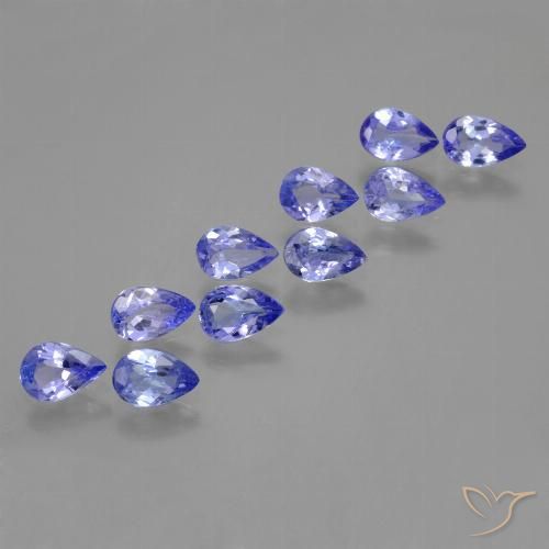 3.65ctw Naturale Intenso Viola Blu Tanzanite, Forma a pera, VS