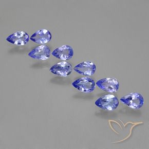 Gemme di Tanzanite Intenso Viola Blu naturale da 3.65 ct, Forma a pera, VS