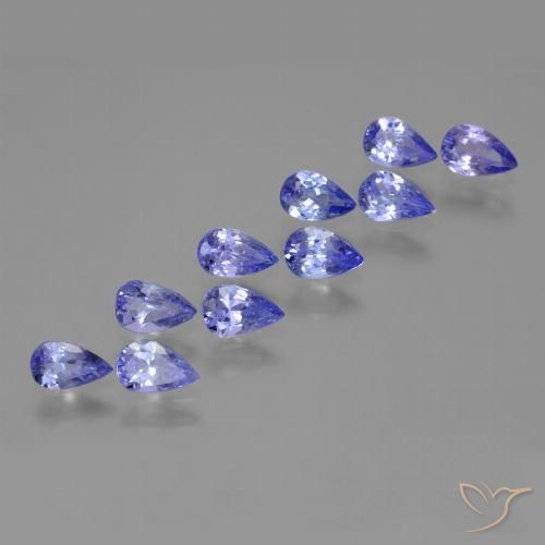 3.36ctw Naturale Intenso Viola Blu Tanzanite, Forma a pera, VS