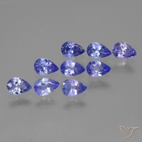 3.26ctw Naturale Intenso Viola Blu Tanzanite, Forma a pera, VS