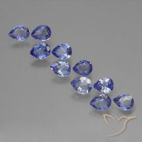Gemme di Tanzanite Blu navy medio naturale da 2.32 ct, Forma a pera, VS