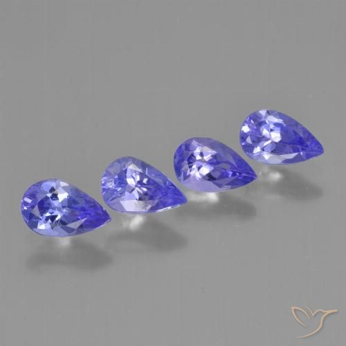 1.53ctw Naturale Blu scuro Tanzanite, Forma a pera, VS