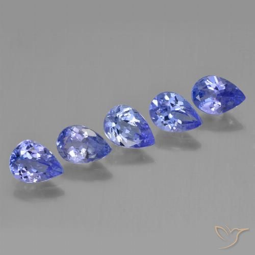 3.22ctw Naturale Blu scuro Tanzanite, Forma a pera, VS