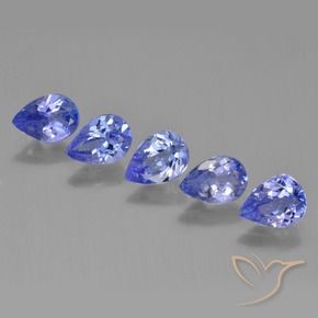 Gemme di Tanzanite Blu scuro naturale da 3.22 ct, Forma a pera, VS
