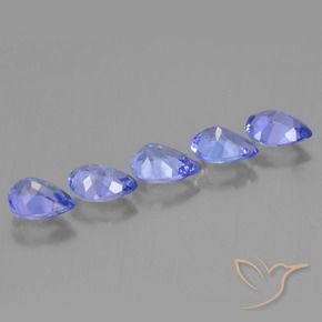 Gemme di Tanzanite Blu scuro naturale da 3.22 ct, Forma a pera, VS