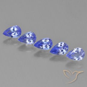 Gemme di Tanzanite Blu medio naturale da 2.24 ct, Forma a pera, VS