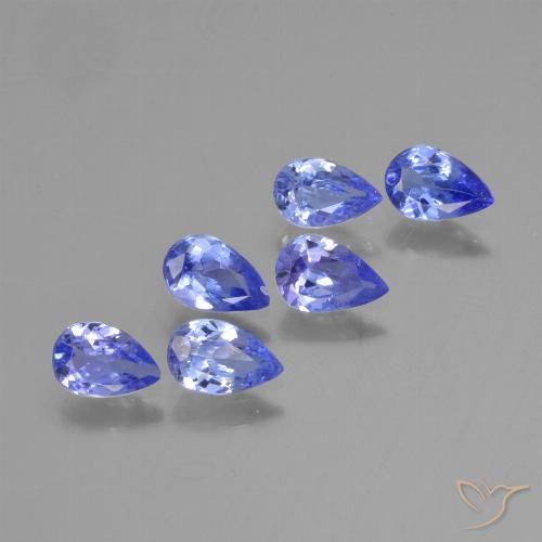 1.90ctw Naturale Viola Blu Tanzanite, Forma a pera, VS