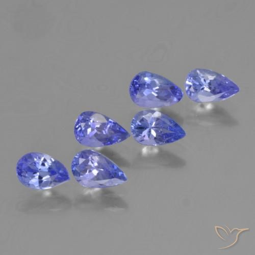 2.66ctw Naturale Viola Blu Tanzanite, Forma a pera, VS