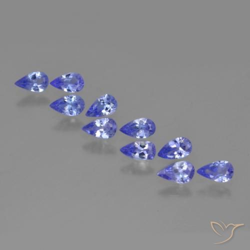 1.72ctw Naturale Blu scuro Tanzanite, Forma a pera, VS
