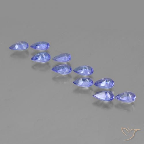 Gemme di Tanzanite Blu scuro naturale da 1.72 ct, Forma a pera, VS