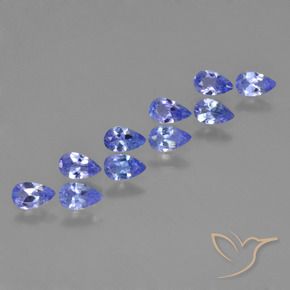Gemme di Tanzanite Blu scuro naturale da 1.86 ct, Forma a pera, VS