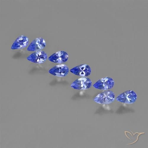 2.07ctw Naturale Blue violetto scuro Tanzanite, Forma a pera, VS