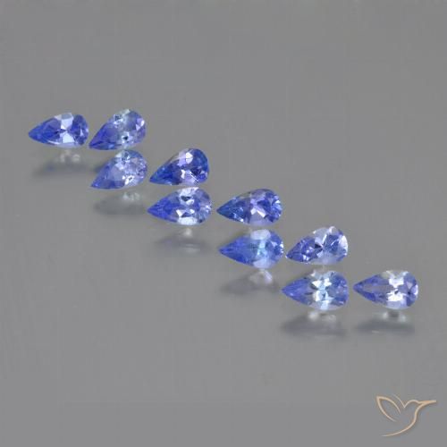 1.93ctw Naturale Intenso Viola Blu Tanzanite, Forma a pera, VS