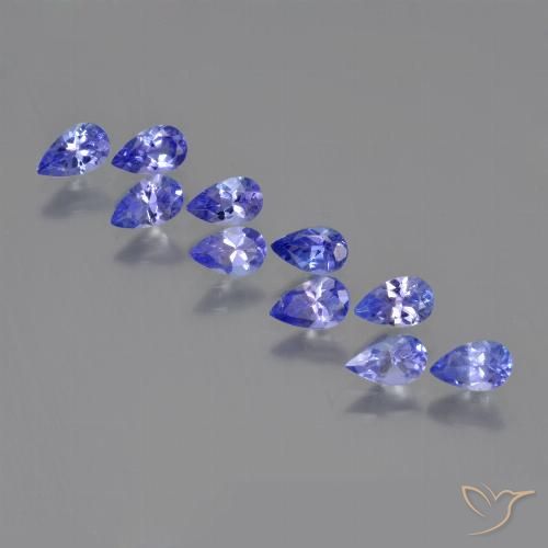 2.54ctw Naturale Blue violetto scuro Tanzanite, Forma a pera, VS