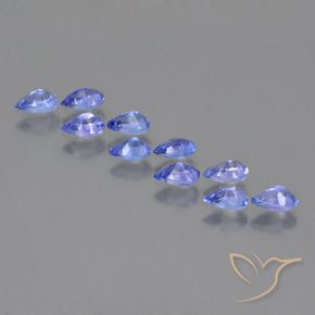 Gemme di Tanzanite Blue violetto scuro naturale da 2.54 ct, Forma a pera, VS