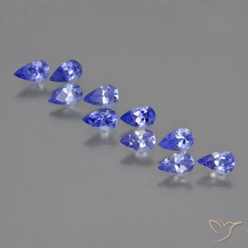 2.24ctw Naturale Blue violetto scuro Tanzanite, Forma a pera, VS