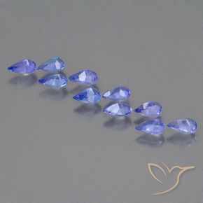 Gemme di Tanzanite Blue violetto scuro naturale da 2.24 ct, Forma a pera, VS