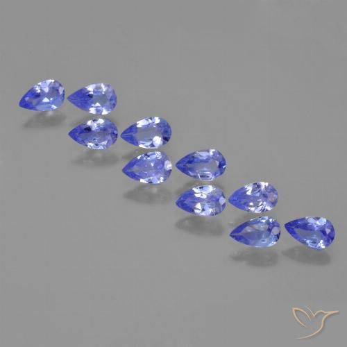 2.25ctw Naturale Intenso Viola Blu Tanzanite, Forma a pera, VS