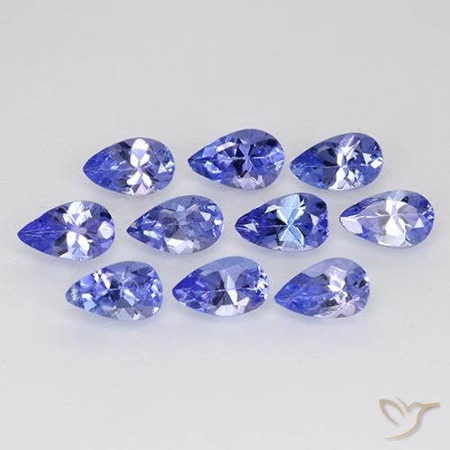Gemme di Tanzanite Blue violetto scuro naturale da 2.19 ct, Forma a pera, VS