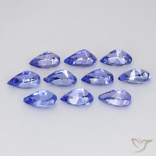 Gemme di Tanzanite Blue violetto scuro naturale da 2.19 ct, Forma a pera, VS