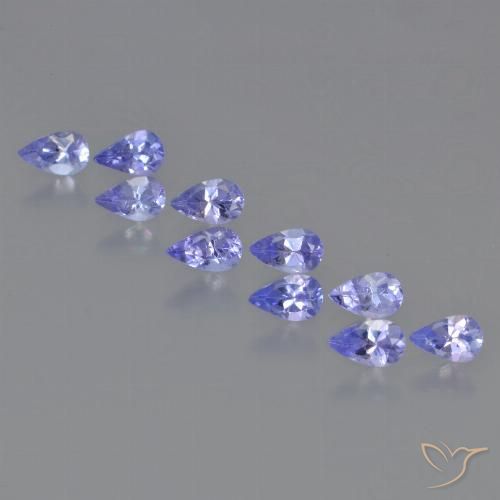 2.06ctw Naturale Intenso Viola Blu Tanzanite, Forma a pera, VS