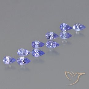 Gemme di Tanzanite Intenso Viola Blu naturale da 2.06 ct, Forma a pera, VS