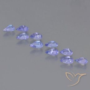 Gemme di Tanzanite Intenso Viola Blu naturale da 2.06 ct, Forma a pera, VS