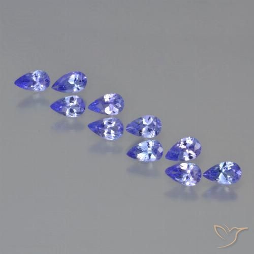 2.05ctw Naturale Intenso Viola Blu Tanzanite, Forma a pera, VS