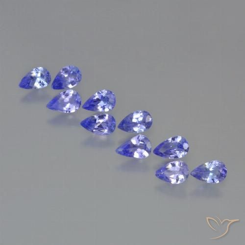 2.10ctw Naturale Intenso Viola Blu Tanzanite, Forma a pera, VS