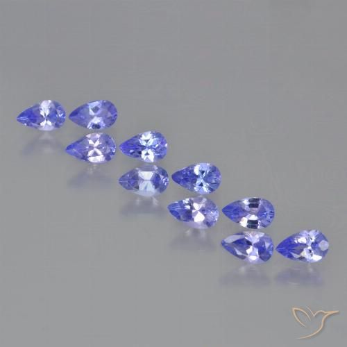 2.51ctw Naturale Intenso Viola Blu Tanzanite, Forma a pera, VS