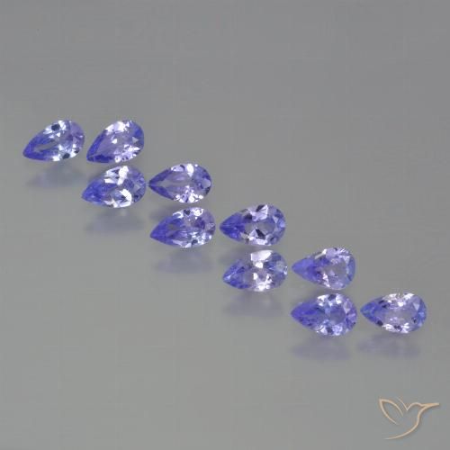 2.21ctw Naturale Intenso Viola Blu Tanzanite, Forma a pera, VS