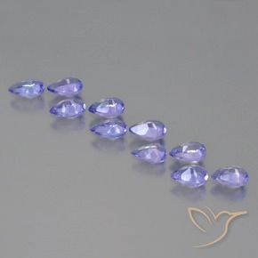 Gemme di Tanzanite Intenso Viola Blu naturale da 2.21 ct, Forma a pera, VS