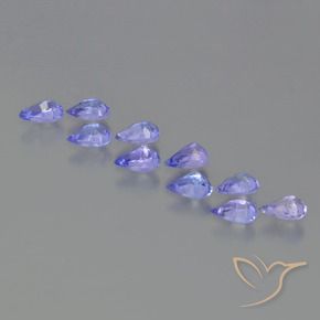 Gemme di Tanzanite Viola naturale da 2.34 ct, Forma a pera, VS