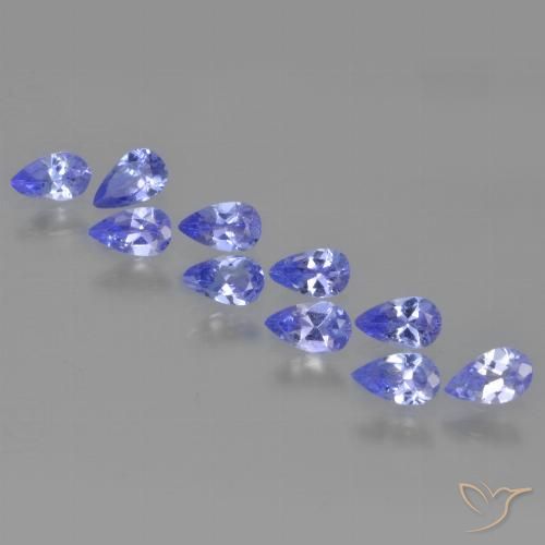 1.83ctw Naturale Viola Blu Tanzanite, Forma a pera, VS