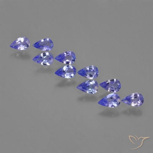 2.05ctw Naturale Intenso Viola Blu Tanzanite, Forma a pera, VS
