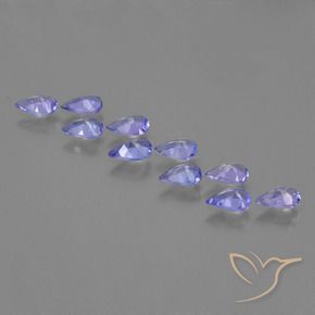 Gemme di Tanzanite Intenso Viola Blu naturale da 2.05 ct, Forma a pera, VS