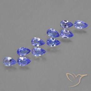Gemme di Tanzanite Blue violetto scuro naturale da 1.93 ct, Forma a pera, VS