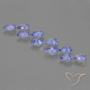 Gemme di Tanzanite Blue violetto scuro naturale da 1.93 ct, Forma a pera, VS